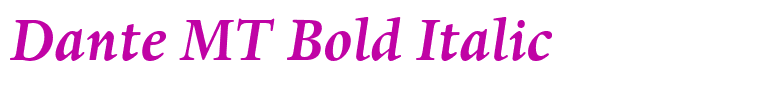 Dante MT Bold Italic